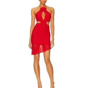 Majorelle Yesenia Mini Dress in Red
